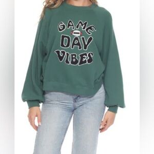 Just Madison Green Game Day Vibes Sweatshirt - NWT - Size XL